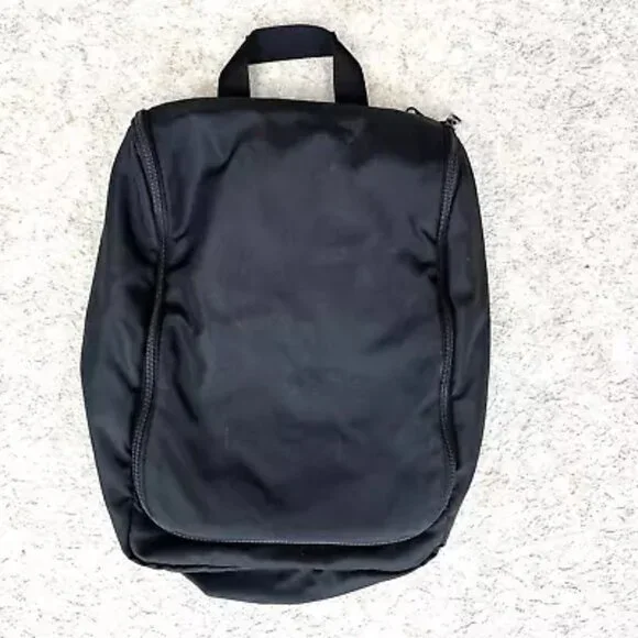 LL Bean Travel Toiletry Bag Caddy Hanging Personal Organizer Black Nylon - Picture 1 of 4